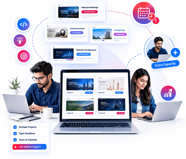 Overflow web development support for agency deadlines