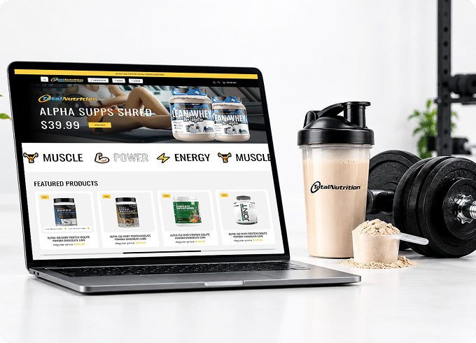 Shopify storefront showing the store's product organization and design